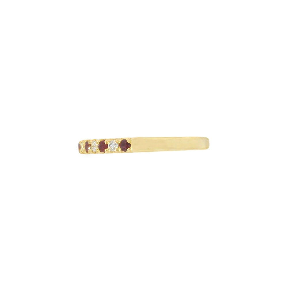Ruby & Diamond 18ct Yellow Gold Eternity Ring