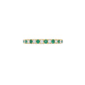 Emerald & Diamond 18ct Yellow Gold Eternity Ring