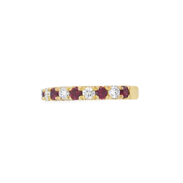 Ruby & Diamond 18ct Yellow Gold Eternity Ring