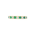 Emerald & Diamond 18ct Yellow Gold Eternity Ring