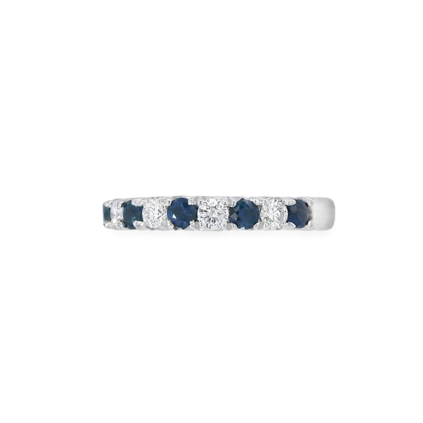 Sapphire & Diamond Platinum Eternity Ring