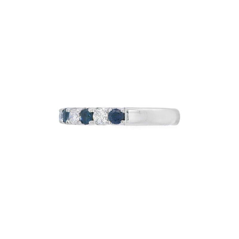 Sapphire & Diamond Platinum Eternity Ring