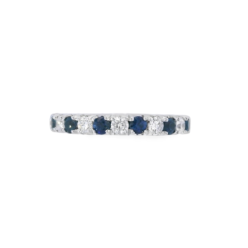 Sapphire & Diamond Platinum Eternity Ring