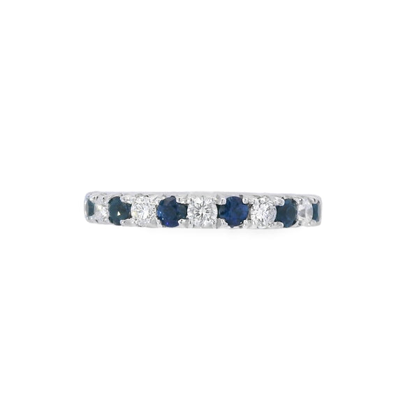 Sapphire & Diamond Platinum Eternity Ring