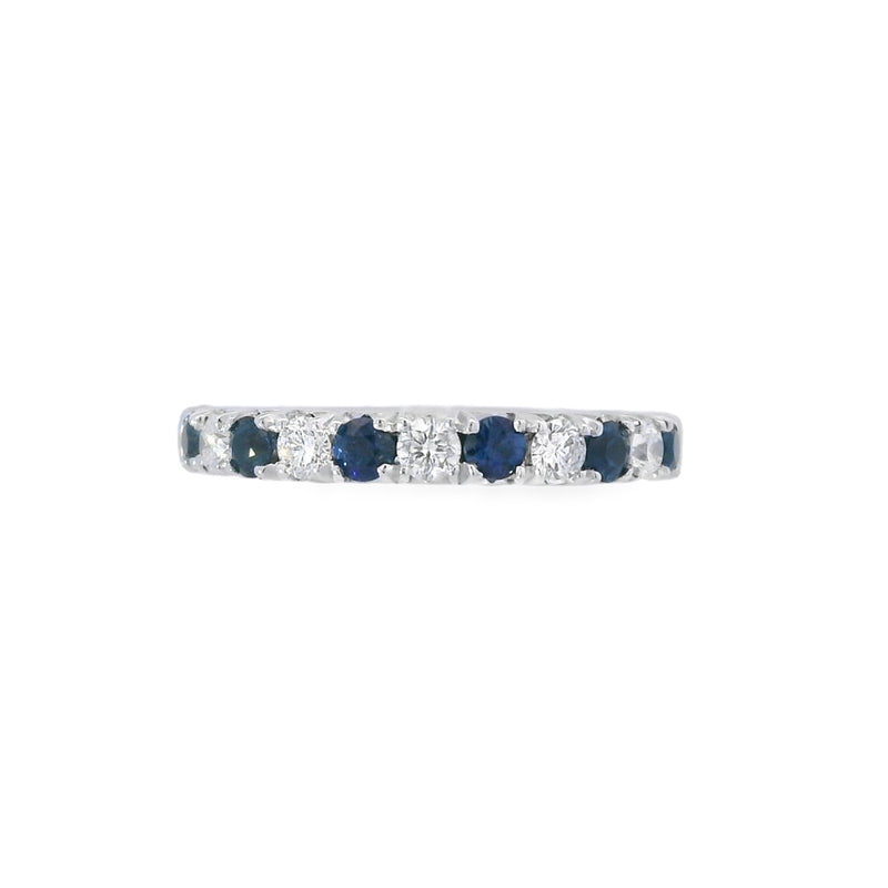 Sapphire & Diamond Platinum Eternity Ring