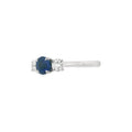 Sapphire and Diamond 3 Stone, Platinum Ring