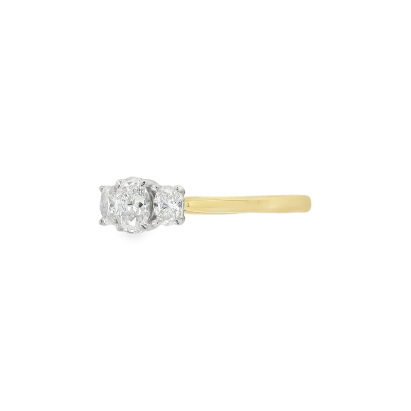 Diamond 3 Stone, 18ct Yellow Gold Ring