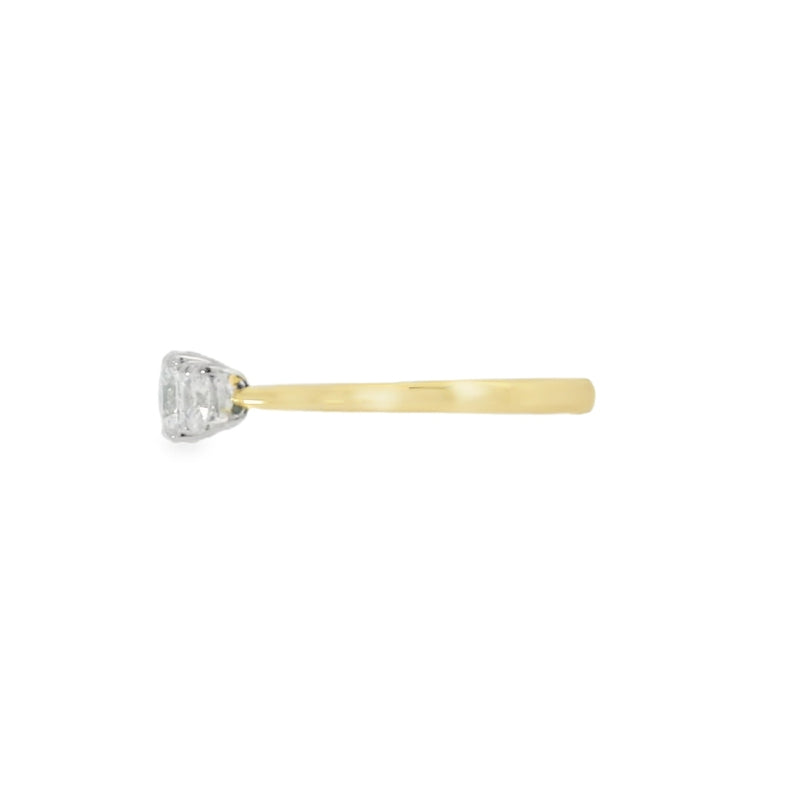 Diamond 3 Stone, 18ct Yellow Gold Ring