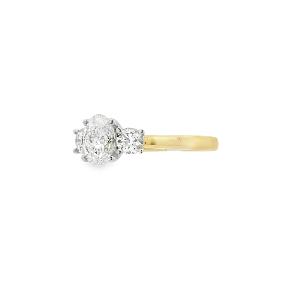 Diamond 3 Stone, 18ct Yellow Gold Ring