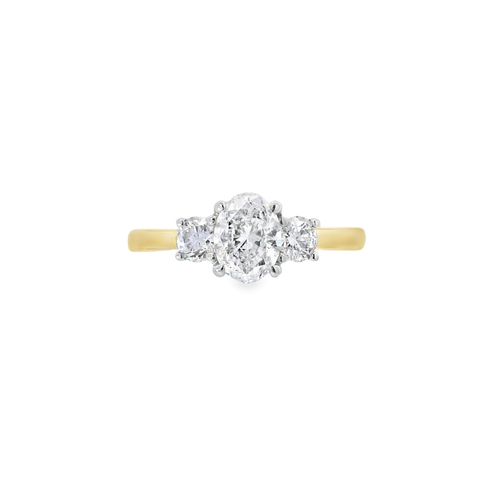 Diamond 3 Stone, 18ct Yellow Gold Ring