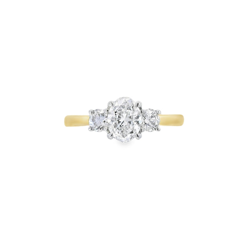 Diamond 3 Stone, 18ct Yellow Gold Ring