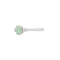 Opal and Diamond 3 Stone, Platinum Ring