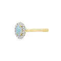 Opal and Diamond Oval Halo, 18ct Yellow Gold Ring