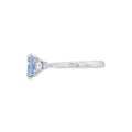 Aquamarine and Diamond 3 Stone, Platinum Ring