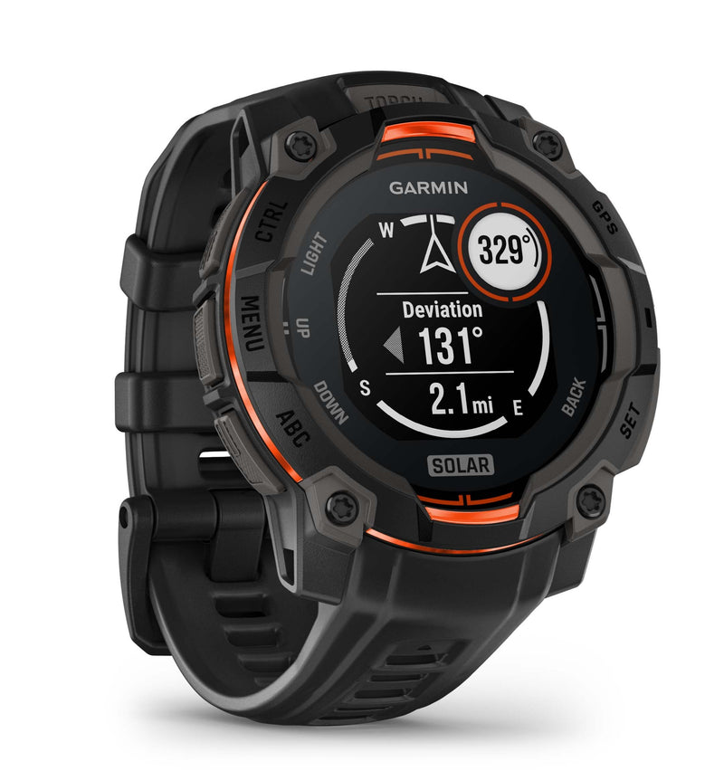 Garmin Instinct 3 - 45mm, Solar Black with Black Band 010-02934-00