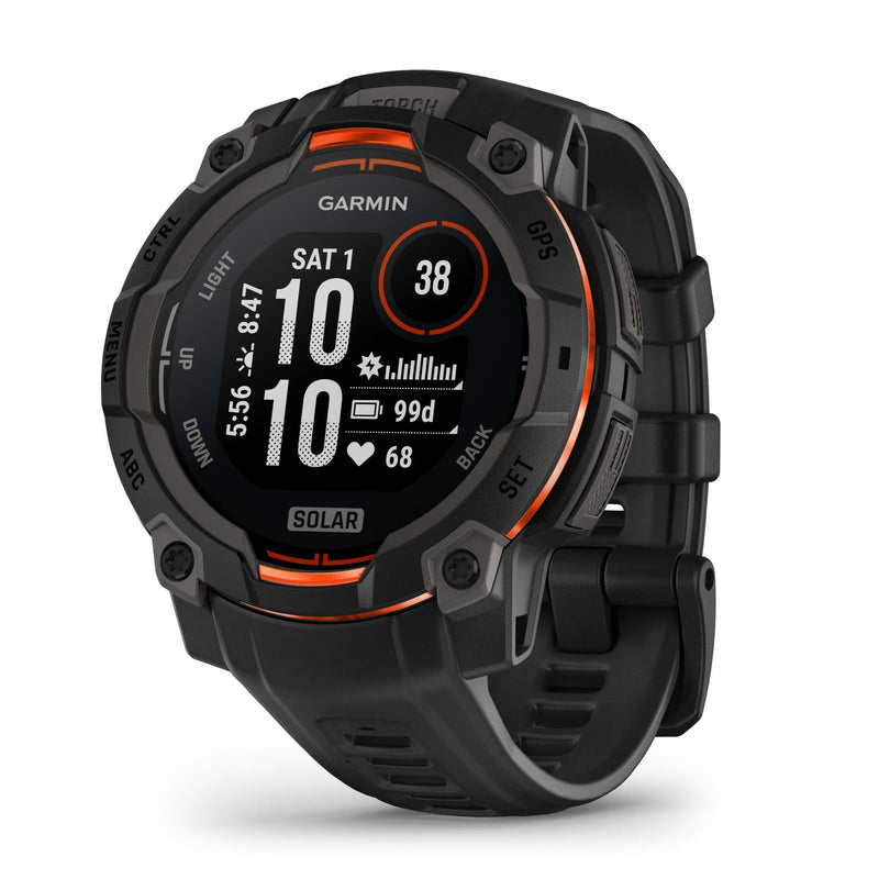 Garmin Instinct 3 - 45mm, Solar Black with Black Band 010-02934-00