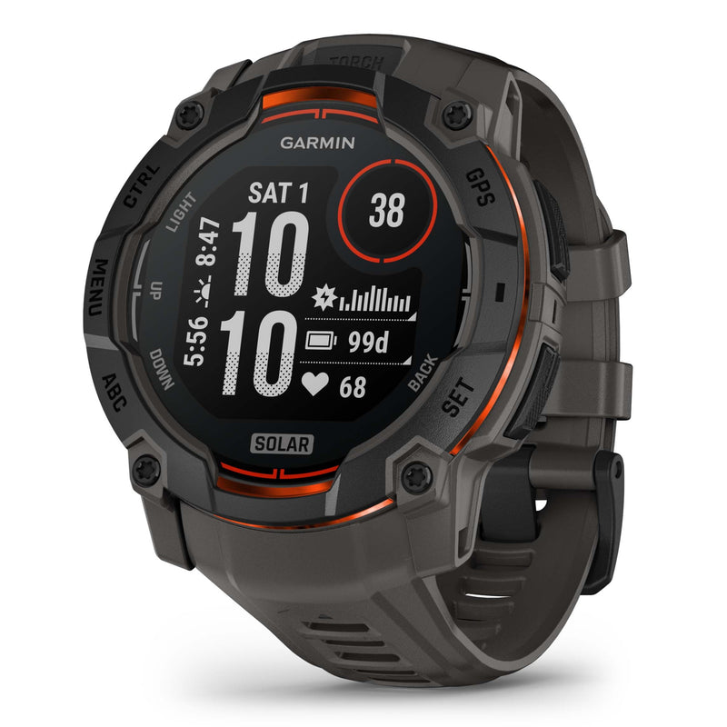 Garmin Instinct 3 - 50mm, Solar Black with Charcoal Band 010-02935-00
