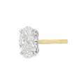 Oval Cut Single Stone 4.03ct Lab Grown Diamond, 18ct Yellow Gold and Platinum