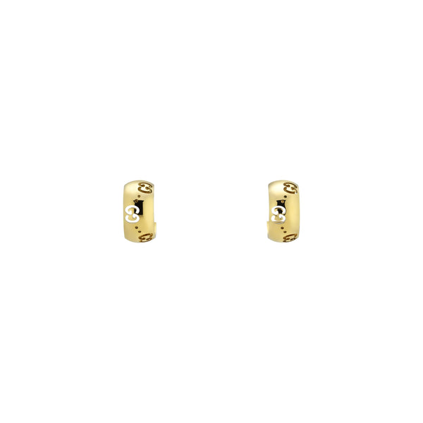 Gucci Icon GG 18ct Yellow Gold Hoop Earrings