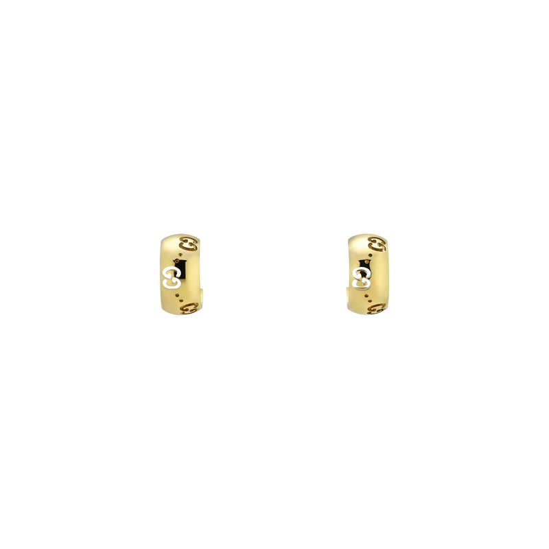 Gucci Icon GG 18ct Yellow Gold Hoop Earrings