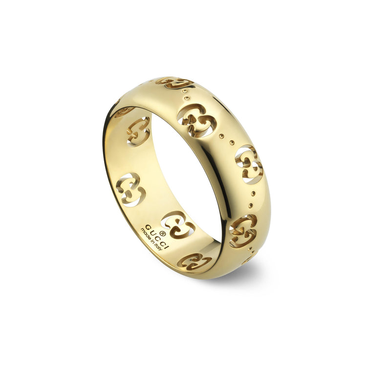 Gucci Icon GG Thin 18ct Yellow Gold Ring