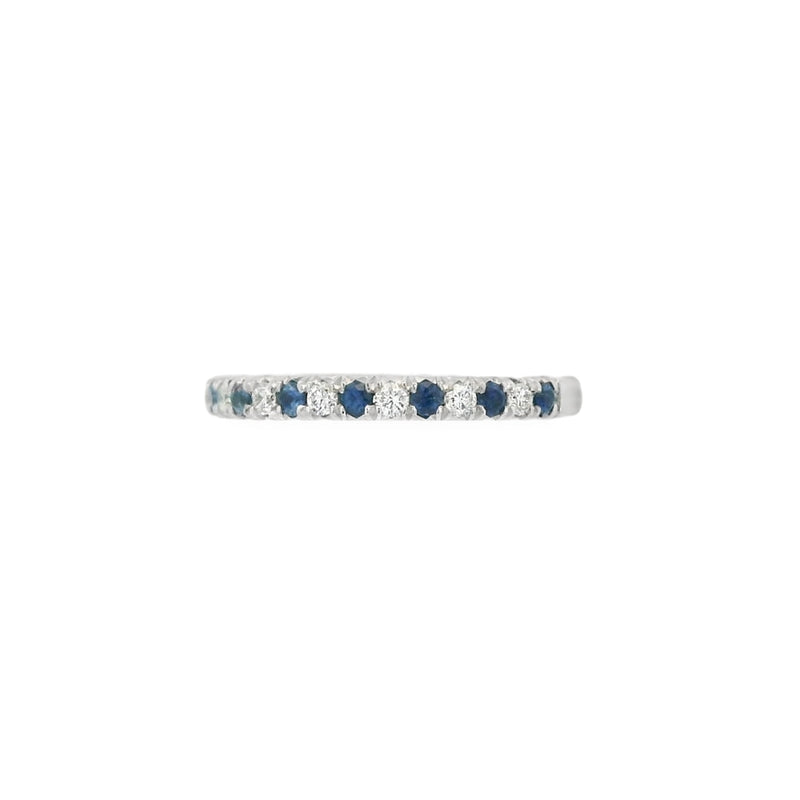 Sapphire & Diamond Platinum Eternity Ring