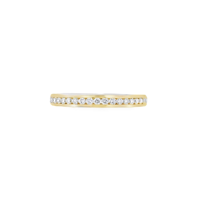 Diamond Channel Set 18ct Yellow Gold Ring