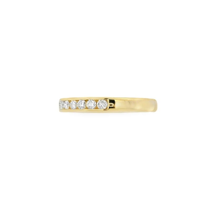 Diamond Channel Set 18ct Yellow Gold Ring