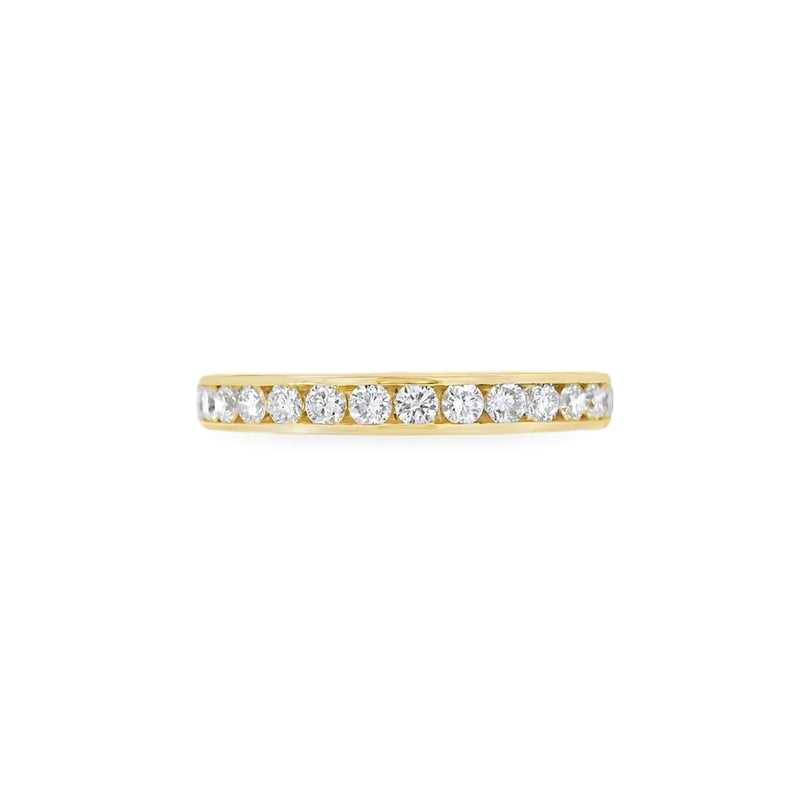 Diamond Channel Set 18ct Yellow Gold Ring