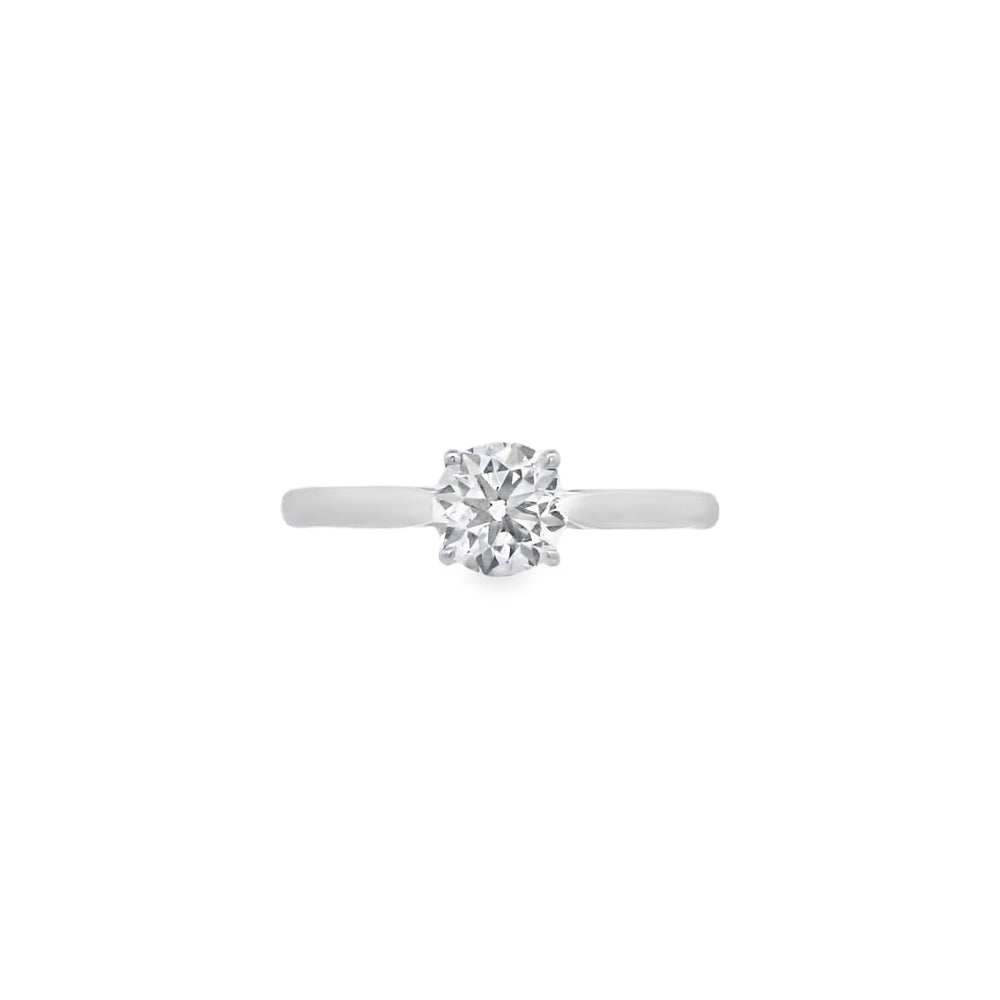 Platinum 0.70ct Round Brilliant Cut Diamond Ring