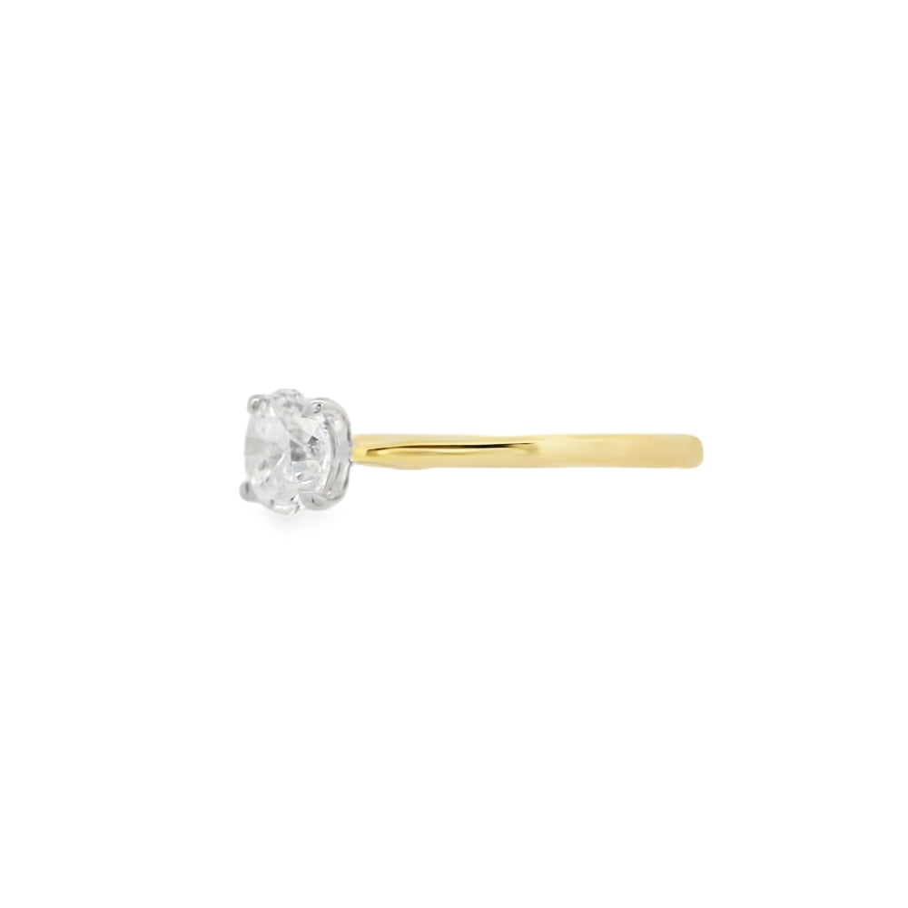 Yellow Gold 0.70ct Round Brilliant Cut Diamond Ring