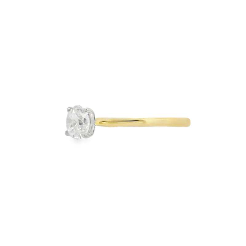 Yellow Gold 0.70ct Round Brilliant Cut Diamond Ring