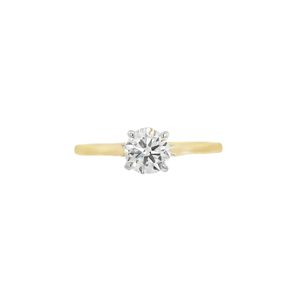 Yellow Gold 0.70ct Round Brilliant Cut Diamond Ring