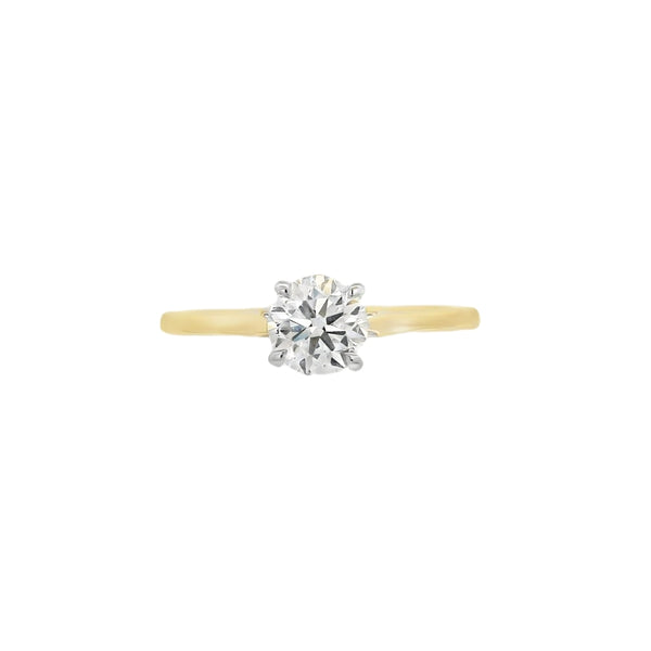Yellow Gold 0.70ct Round Brilliant Cut Diamond Ring