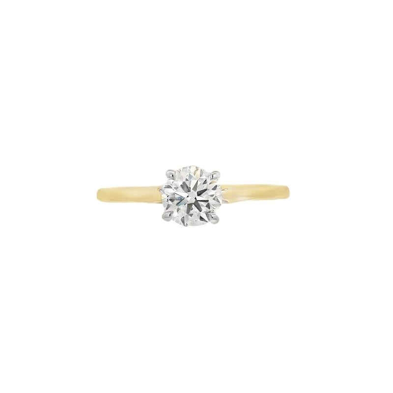 Yellow Gold 0.70ct Round Brilliant Cut Diamond Ring