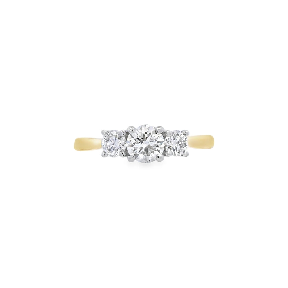 Diamond 3 Stone, 18ct Yellow Gold Ring