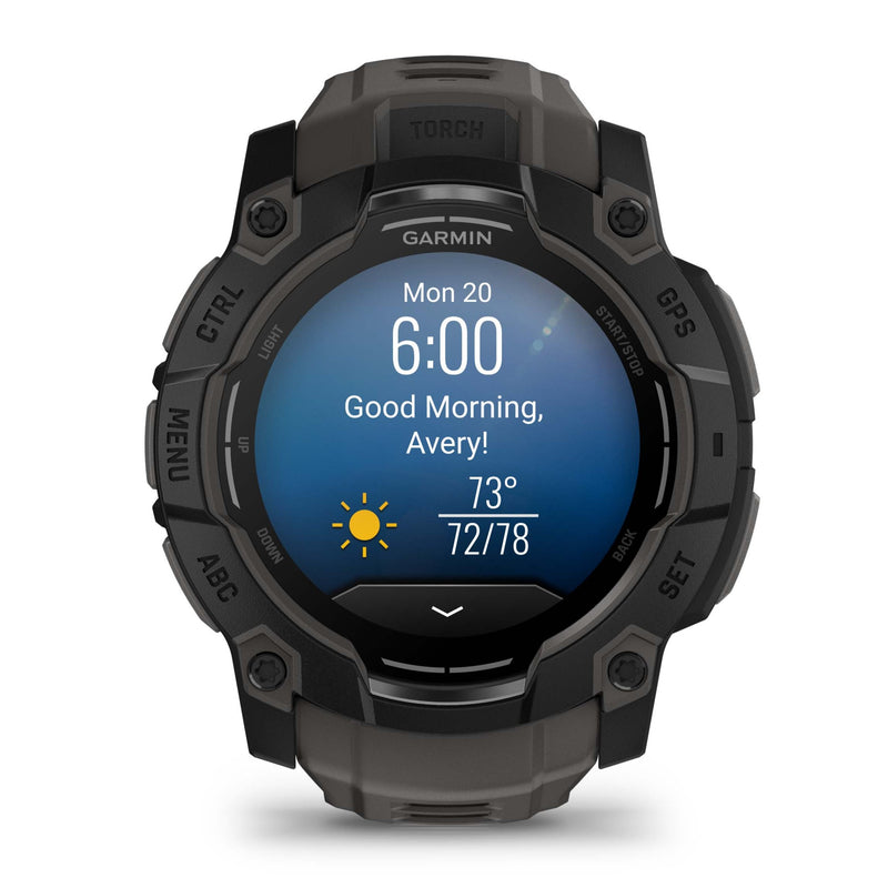 Garmin Instinct 3 - 50mm, AMOLED Black with Charcoal Band 010-03020-00