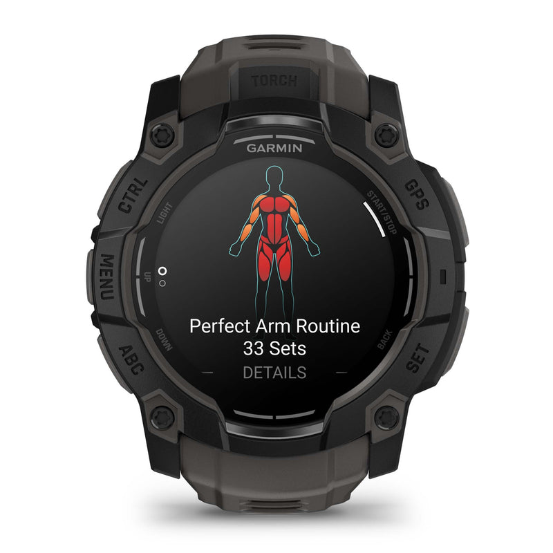 Garmin Instinct 3 - 50mm, AMOLED Black with Charcoal Band 010-03020-00