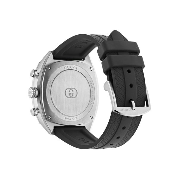 GUCCI Interlocking Gents Black Dial, Rubber Strap 41mm Watch