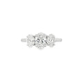 3 Stone Oval Lab Grown 1.50ct Diamond Ring