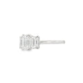 3 Stone Emerald Lab Grown 3.00ct Diamond Ring