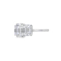 3 Stone Emerald Lab Grown 4.00ct Diamond Ring