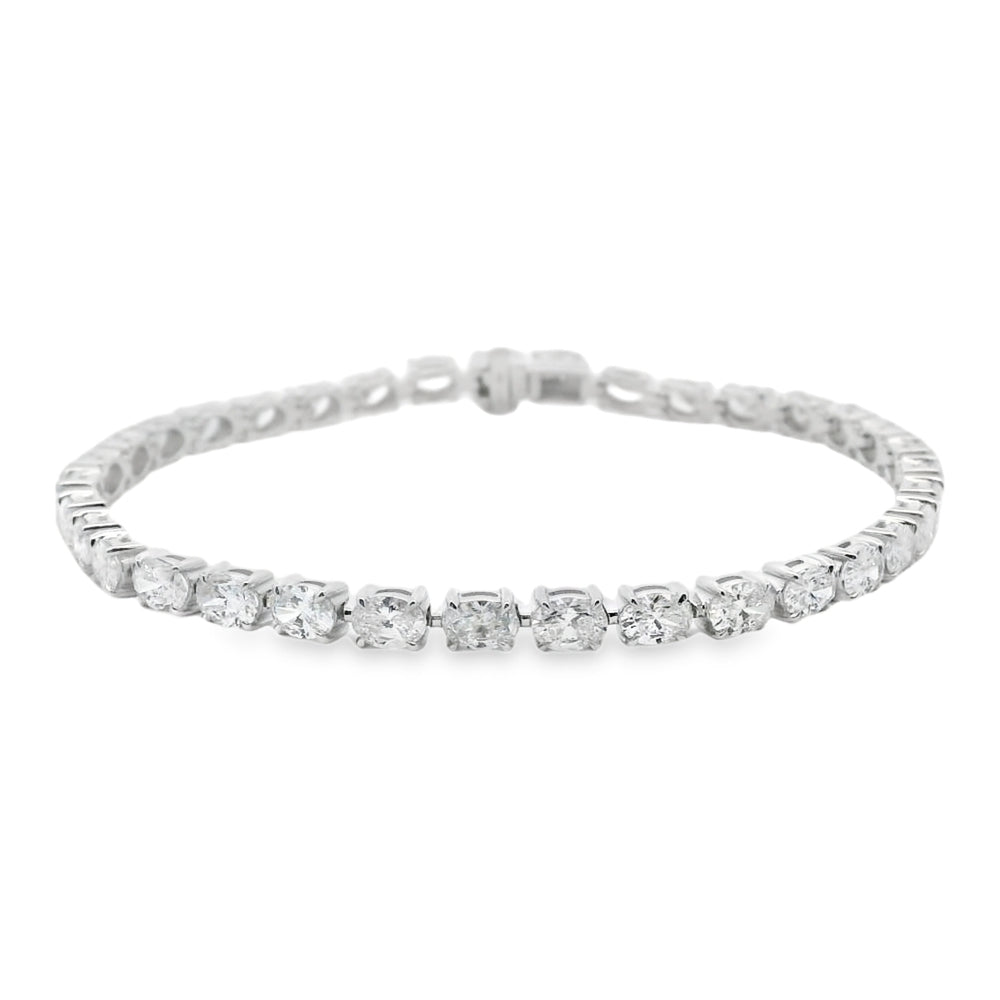 Oval Cut 7.00ct Lab Grown Diamond Bracelet