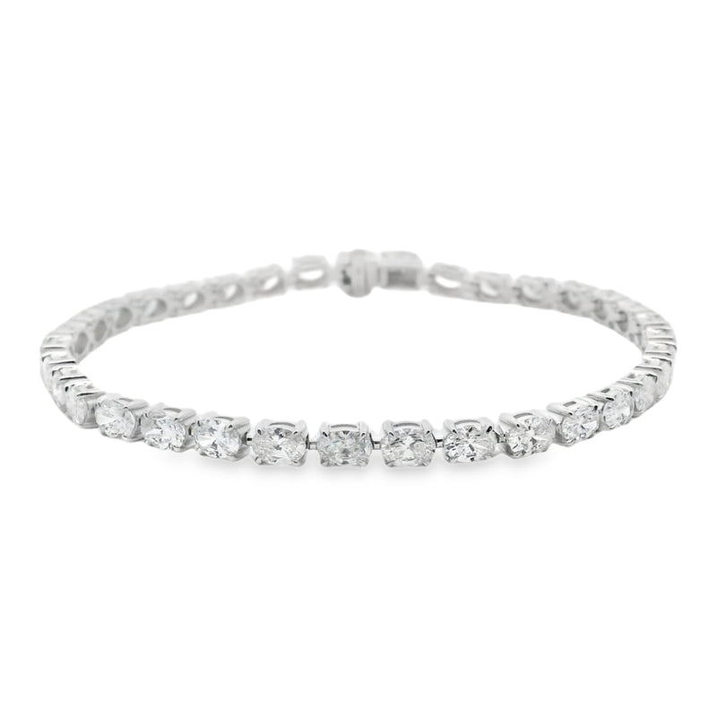 Oval Cut 7.00ct Lab Grown Diamond Bracelet