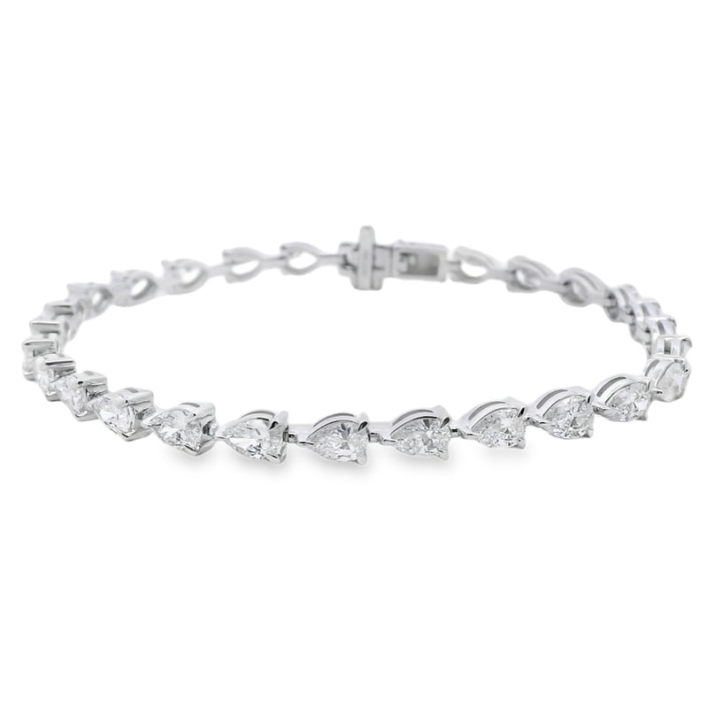 Pear Cut 7.00ct Lab Grown Diamond Bracelet