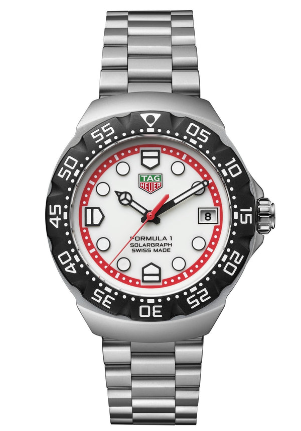 Tag Heuer Formula 1 Solargraph, White Dial, Steel 38mm Watch WBY1111.BA0042