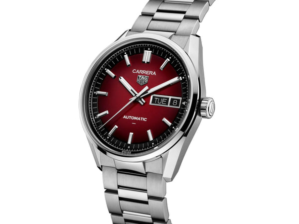 Tag Heuer Carrera Day-Date Automatic, Red Dial, Bracelet 41mm Watch WDA2113.BA0043