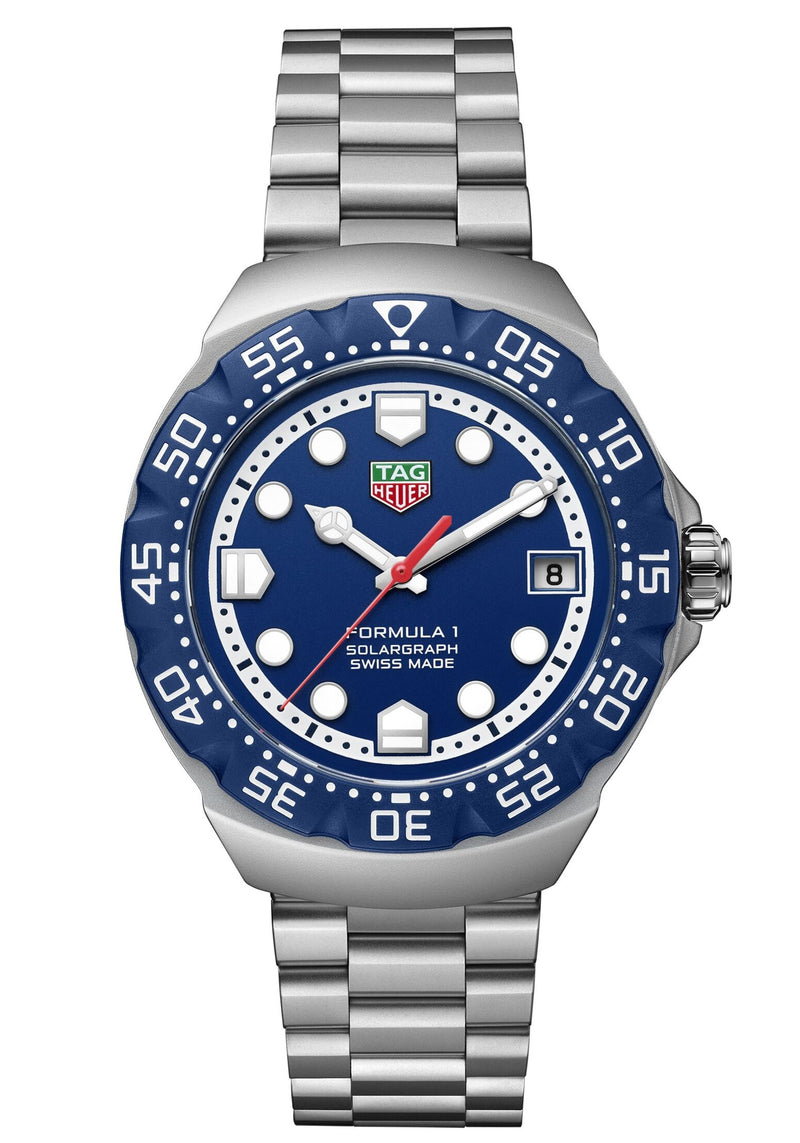 Tag Heuer Formula 1 Solargraph, Blue Dial, Steel 38mm Watch WBY1112.BA0042