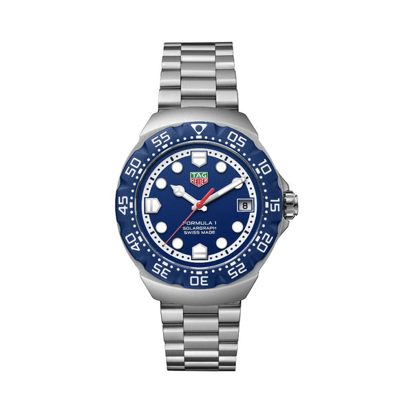 Tag Heuer Formula 1 Solargraph, Blue Dial, Steel 38mm Watch WBY1112.BA0042