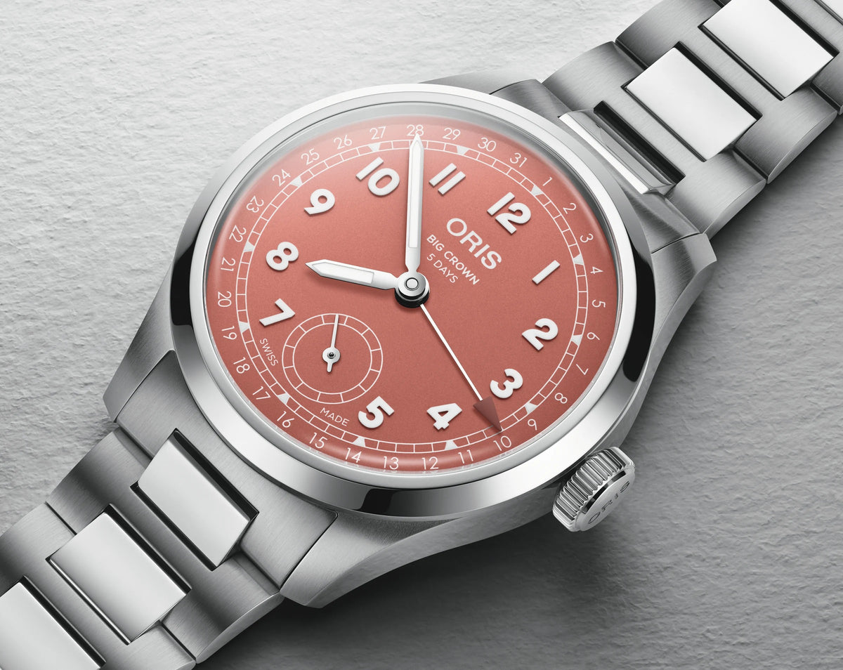 Oris Big Crown Pointer Date Calibre 403 Red, Stainless Steel Watch 38mm